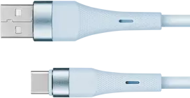 USB – C tipo USB kabelis 1 m silikoninis mėlynas Kruger & Matz Basic