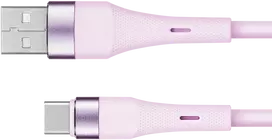 USB – C tipo USB kabelis 1 m silikoninis rožinis Kruger & Matz Basic