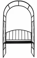 Metalinė vijoklinių augalų atrama - arka su suoliuku, 208 cm
