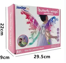 Šviečiantys Fėjos drugelio sparnai, LED, rinkinys