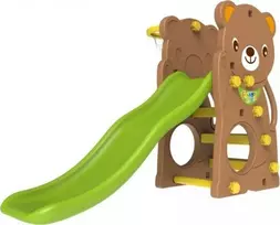 Joko Ilgas HDPE čiuožykla su meškiuku ir krepšinio lankais vaikams nuo 3 metų
