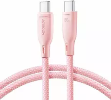 USB kabelis Joyroom (S-A34) "USB-C (Type-C) to USB-C (Type-C)" (60W 1m) rožinis