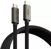 Kabelis PD 240W 2m USB-C – USB-C Ringke USB 3.2 GEN 2X2 Juodos spalvos