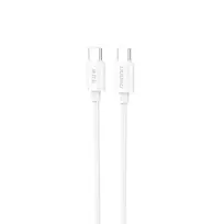 Dudao L4C USB-C / USB-C 30W 2m kabelis – baltos spalvos