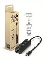 HUB USB Club 3D Club3D USB šakotuvas USB Typ-C 3.2 > 3x USB Type A 1Gbps mažmeninė prekyba