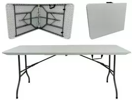 Sulankstomas lauko stalas Party, 180x70x74 cm, baltas
