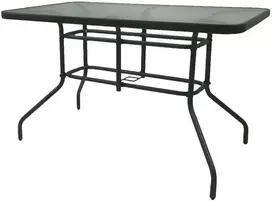 Lauko stalas Bergama, 140x80x70 cm, juodas