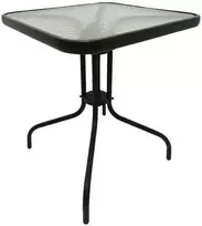 Lauko stalas Bergama, 60x60x70 cm, juodas