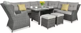 Lauko baldų komplektas TRIVENTO DINING, Dark Pilkas