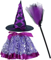 Raganos raganos kostiumas 3 dalių violetinis