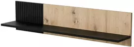 Cama Meble Pakabinama Lentyna - Cama Merci 110x20x25, Juoda/Ąžuolinė