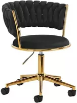 Activeshop Biuro kėdė su ratukais 4Rico QS-GW01G Velvet Juodas