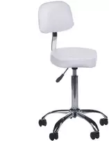 Beauty System Kosmetologinė meistro kėdutė COSMETIC BEAUTY STOOL PRACTIC SHAPE Baltas