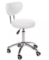 Beauty System Kosmetologinė meistro kėdutė COSMETIC BEAUTY STOOL PRACTIC SKANDI Baltas