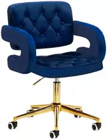 Activeshop Biuro kėdė su ratukais 4Rico QS-OF213G Velvet Mėlyna