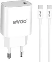 BWOO 20 W sieninis įkroviklis CDA159 su kabeliu USB-C į USB-C