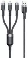 AWEI kabelis CL-975 usb-c/lightning/mico 3in1 juodos spalvos