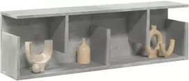 Sieninė spintelė, betono pilka, 100x20x30cm, apdirbta mediena