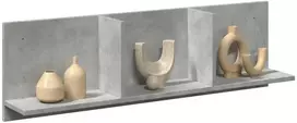 Sieninė spintelė, betono, 100x16,5x30cm, apdirbta mediena