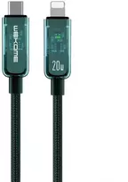 WEKOME WDC-181 Vanguard serija – USB-C ir itin greito įkrovimo PD 20 W jungiamasis laidas, 1,2 m (žalias)