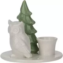 Home Styling Collection Keramikinė žvakių laikiklis su eglute, 8 cm