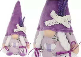 Saska Garden NYKŠTUKAS GNOMAS LAVANDA GIRL 20CM PAVASARIO DEKORACIJA 1052526