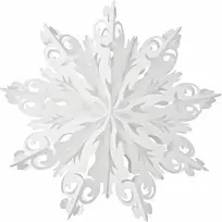 Saska Christmas Dekoracija popierinė snaigė 64 cm balta