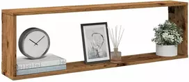 Sieninės lentynos, 4vnt., medienos, 100x15x30cm, kubo formos