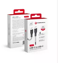 USB C į USB C laidas Forcell F-Energy QC4.0 PD 5A 66W Carbon 1 m CB-02C juodas