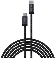 Devia kabelis Gracious EC646 PD USB-C - USB-C 1,0 m 60W 3A juodos spalvos