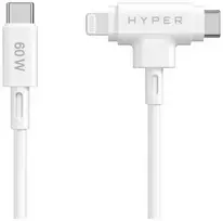 Targus Hyper | HyperJuice Silicone USB-C to USB-C and Lightning Hybrid 60W Cable