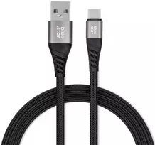 BlueStar USB A į USB C laidas Blue Star 3A 20W PD QC4.0 su pyne 1,2 m TFK-DC-003 juodas