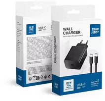 BlueStar Įkroviklis Blue Star (TFB-TC-20W) + "USB-C (Type-C) to "USB-C (Type-C)" (1xUSB-C 20W) juodas