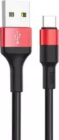 USB kabelis Hoco X26 Xpress type-C juodas-raudonas 1m