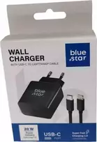 BlueStar Įkroviklis Blue Star (TFB-TC-20W) + "USB-C (Type-C) to Lightning Cable" (1xUSB-C 20W) juodas