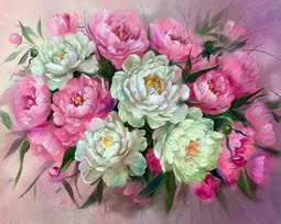 Beldizart Deimantų tapyba su porėmiu Peonijos 30x40 cm VA812