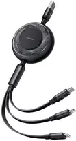 Trys viename USB-C į USB-C / Lightning / Micro USB kabelis, Mcdodo CA-3730, 1.2 m (juodas)