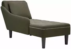 Poilsio gultas su pagalve/porankiu dešinėje, žalia