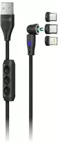 CONNECT IT Magnetic PowerLink 3in1 laidas (USB-C/Lightning/MicroUSB), 2m