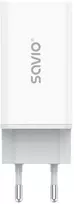 Savio Įkroviklis jungiama į tinklą 65W GaN LA-07 su kablem USB-A-USB typ C 1m, balta