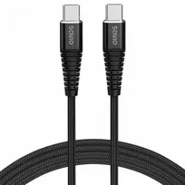 Savio Įkroviklis jungiama į tinklą 65W GaN LA-07 su kablem typu C-USB typ C 100W 1m, balta ir-juoda