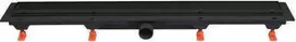 Werit-P JOMOTech EXCLUSIVE pakuotė 40 / Linijinis nutekėjimas 650 mm / dvipusis dangtelis FLIS juodas matinis / WERIT kilimėlis 175-30650400-38