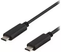 DELTACO USBC-1053 - USB kabelis - USB-C (kištukas) - USB-C (kištukas) - USB 3.1 - 50 cm - juodas