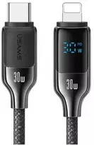 USAMS USB-C į Lightning Kabelis 30W 1.2m Digital Ekranas Zinc Alloy Fast Charging Data Kabelis HX Seri