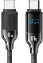 USAMS USB-C į USB-C Kabelis 100W 1.2m Digital Ekranas Zinc Alloy Fast Charging Data Kabelis HX Seri
