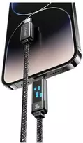 USAMS Kabelis USB-C į Lightning 30W 1,2m cinko lydinio greito įkrovimo duomenų kabelis Meteor Series SJ743USB01 (US-SJ743)