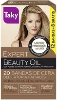 Taky Beauty Oil depiliacinės veido vaško juostos 12uds