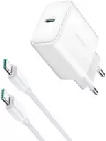 Įkroviklis Joyroom JR-TCF24 30W USB-C + USB-C į USB-C laidas 1,0m baltas