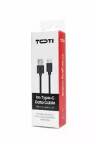 SEEK TOTI USB-A to Type-C, 1m PVC Data Cable 3A, Juodas