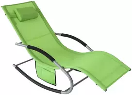 Sobuy Supamasis krėslas, Lauko kėdė, Lauko baldai, žalias, išbandytas 150 kg, OGS28-GR